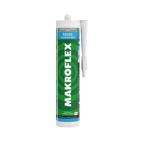 Герметик силиконовый санитарный белый MAKROFLEX SX101 (0,29л.)