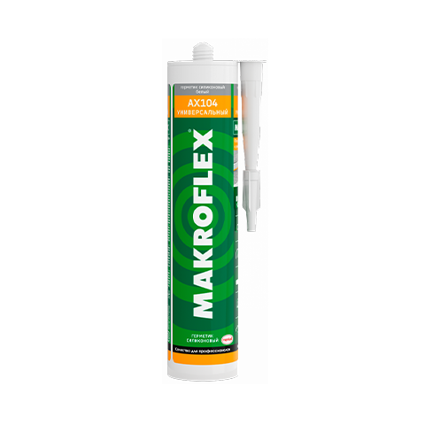 Герметик силиконовый универсальный белый MAKROFLEX AX104 (0,29л.)