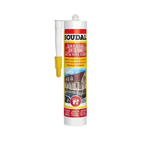 Герметик силиконовый SOUDAL универсальный серый 280мл