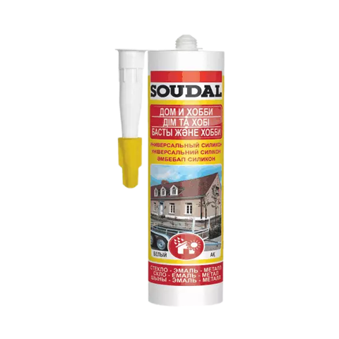 Герметик универсальный SOUDAL силиконовый белый 280мл